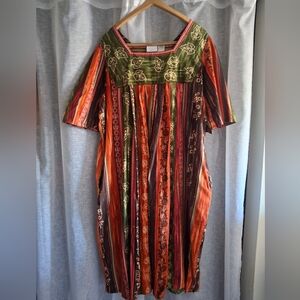 Plus Size 2x The Vermont Country Store 100% Cotton Patio Dress Mumu